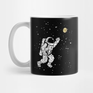 Bitcoin To The Moon Crypto Currency Astronaut Mug